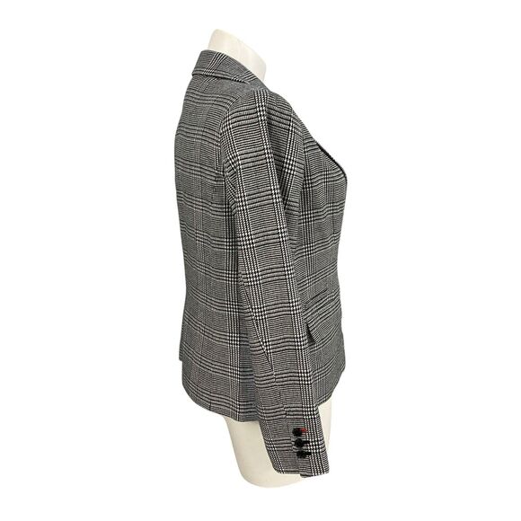 Merona Blazer Womens Sz 18 Jacket Black Houndstooth Office Corpcore Boardroom - Picture 10 of 15